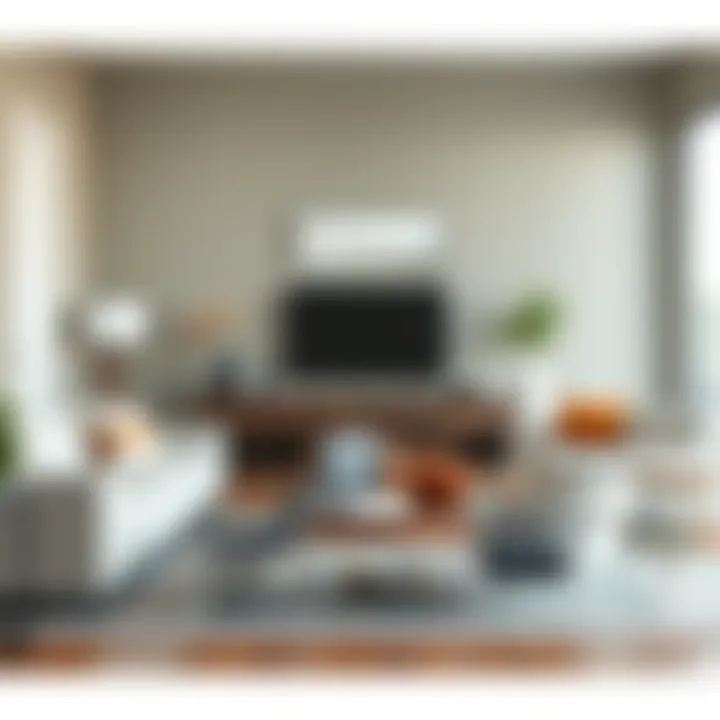 Stylish living room featuring acrylic storage solutions blended with elegant decor elements.