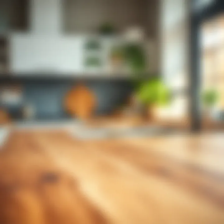 Beautiful wood countertop showcasing natural grains