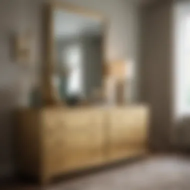 Brushed Gold in Stylish Interiors Stylish interior featuring brushed gold dresser pulls complementing decor