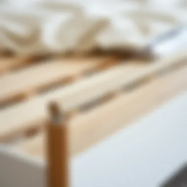 Detailed view of the materials used in the Casper Foundation Bed Frame