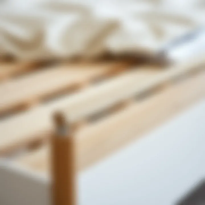 Detailed view of the materials used in the Casper Foundation Bed Frame