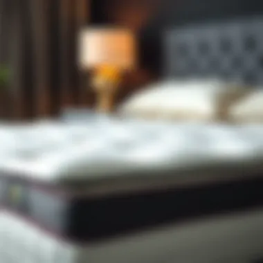 Close-up of memory foam mattress topper