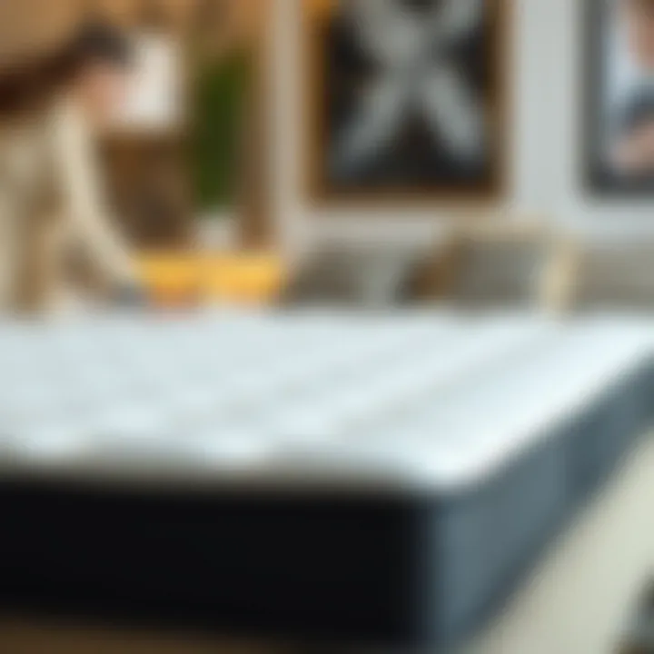 Queen size mattress topper with a textured surface