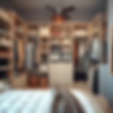 Organized closet with various storage solutions