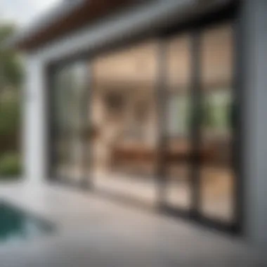 Contemporary Home with a Stylish Sliding Glass Door Stylish installation of a sliding glass door in a contemporary home
