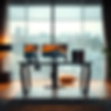 Custom gaming desk design with integrated cable management