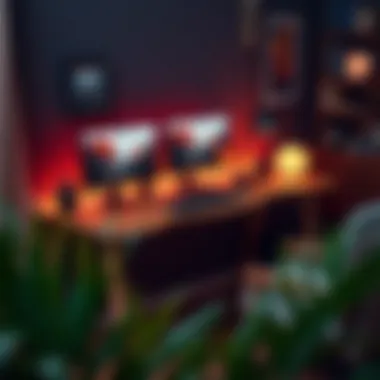 Stylish gaming desk crafted from natural materials