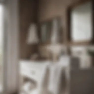 Stylish bathroom featuring well-coordinated towels and decor