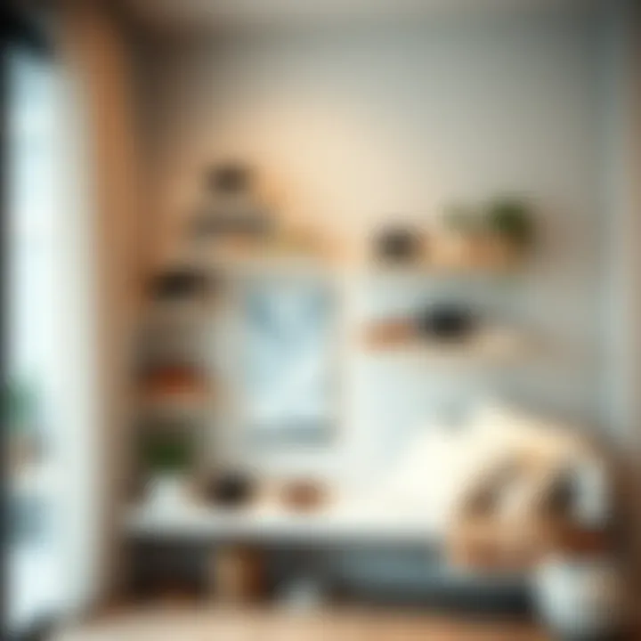 Innovative design ideas for maximizing space with hanging shelves