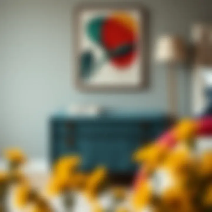 Stylish fabric-covered storage chest adding color to a room