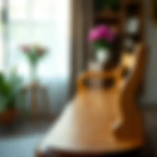 A beautifully crafted wooden bench showcasing intricate detailing