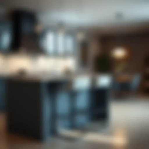 Elegant modern counter stool in a stylish kitchen setting