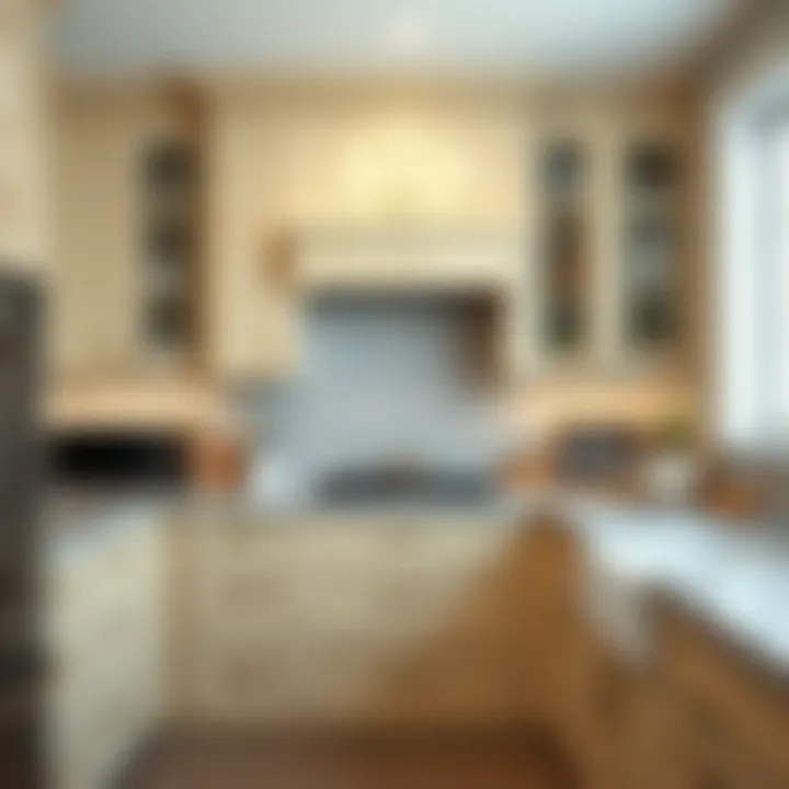 Variety of materials used in 46 inch kitchen cabinets for a custom look