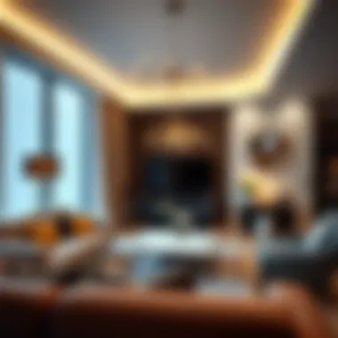 Stylish interior featuring LED lighting designs