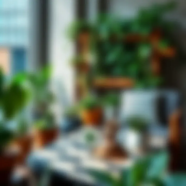 Vertical garden setup with multiple planters