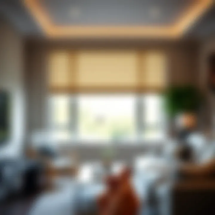 Remote control for automatic window blinds showcasing advanced technology