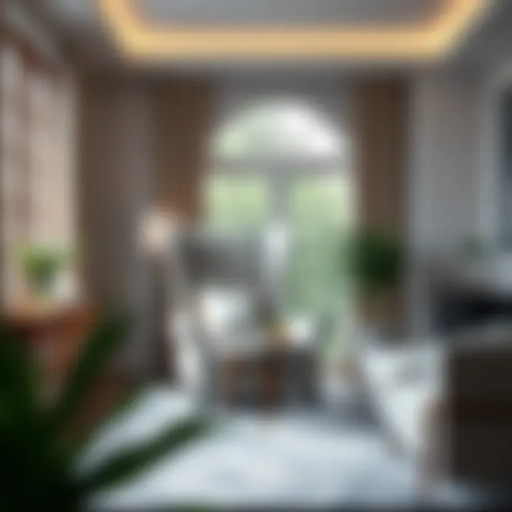 Beautifully designed wing chair in a modern living room