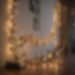 Elegant butterfly garland string lights adorning a cozy living room