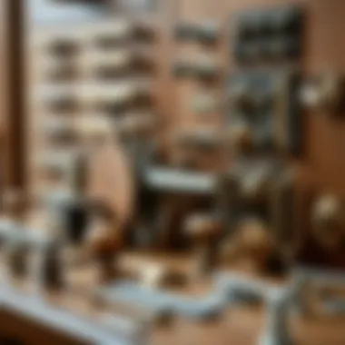 A beautifully arranged display of cabinet hardware sets