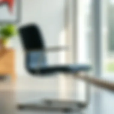 Ergonomic cantilever chair demonstrating lumbar support and comfort