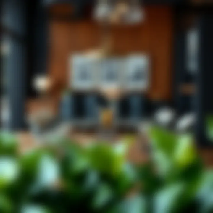 Stylish dining area featuring various styles of cantilever dining chairs