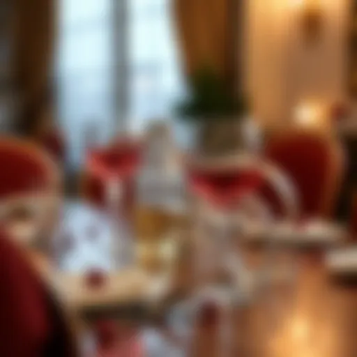 Elegant clear plastic juice glasses at a festive gathering