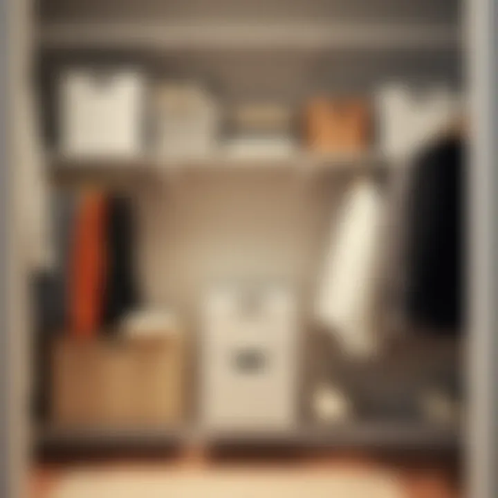 Under-utilized closet space transformed with innovative organizers