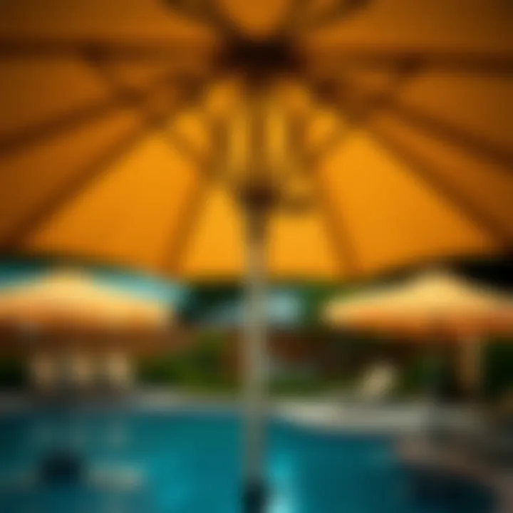 Durable construction of Costco pool umbrellas