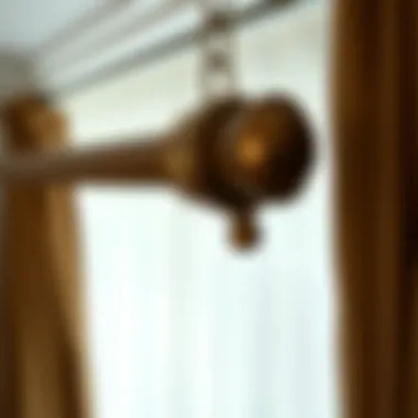 Materials used in long curtain rods showcasing durability and design