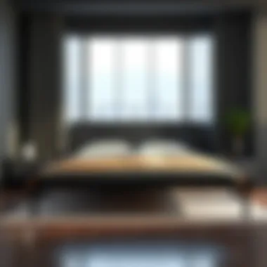 Modern metal bed frame emphasizing sleek lines and minimalism