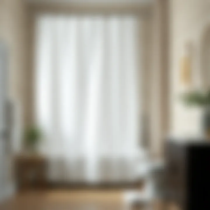 Aesthetic integration of extra large shower curtain liners in bathroom decor