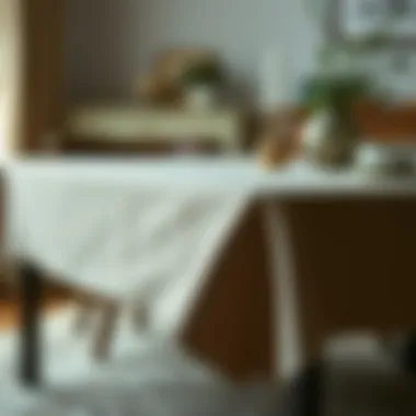 Variety of materials used for tablecloths