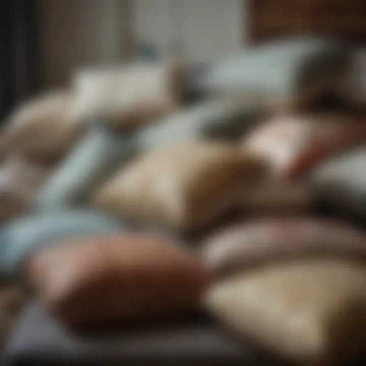 A collection of vintage French pillows showcasing various styles