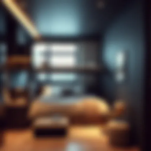 Luxurious loft bed design with integrated workspace