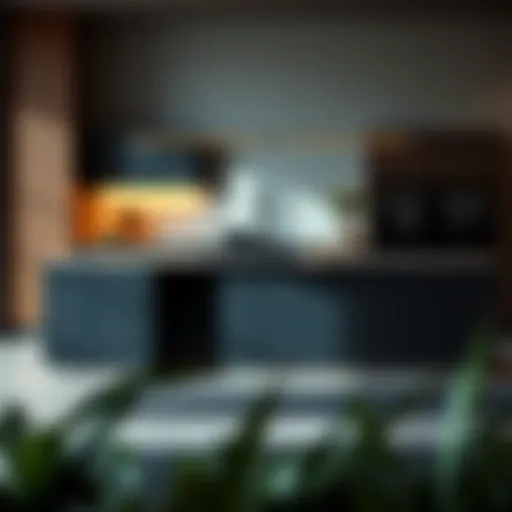 Elegant kitchen island with sleek design and modern finishes