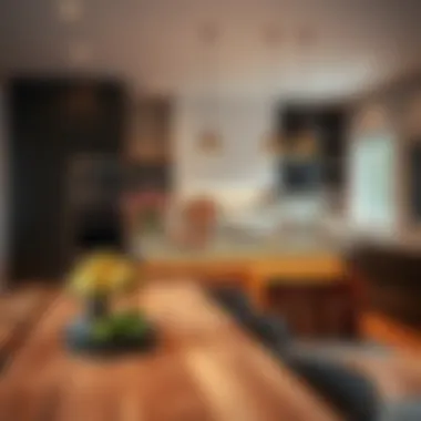 Inviting kitchen island that enhances social interaction and ambiance