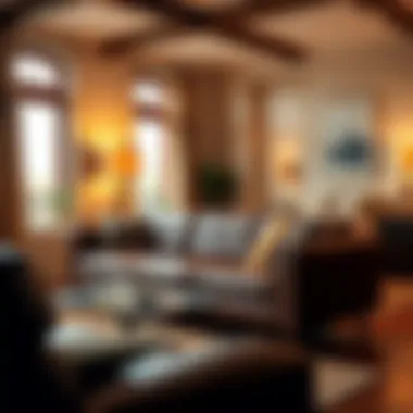 Stylish leather pull out sleeper sofa in a cozy guest room