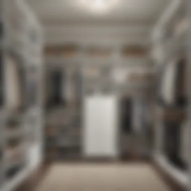 Customized Closet Space Using Lowe's Shelving Brackets Well-organized closet displaying customized shelving