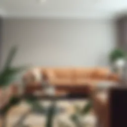 Elegant modern loveseat in a bright living room