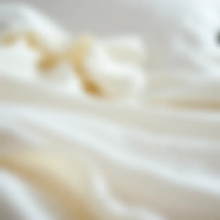 Close-up of organic cotton fabric illustrating softness and quality