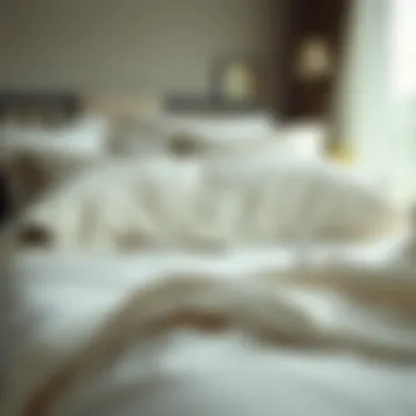 Elegant display of organic cotton king fitted sheets showcasing texture