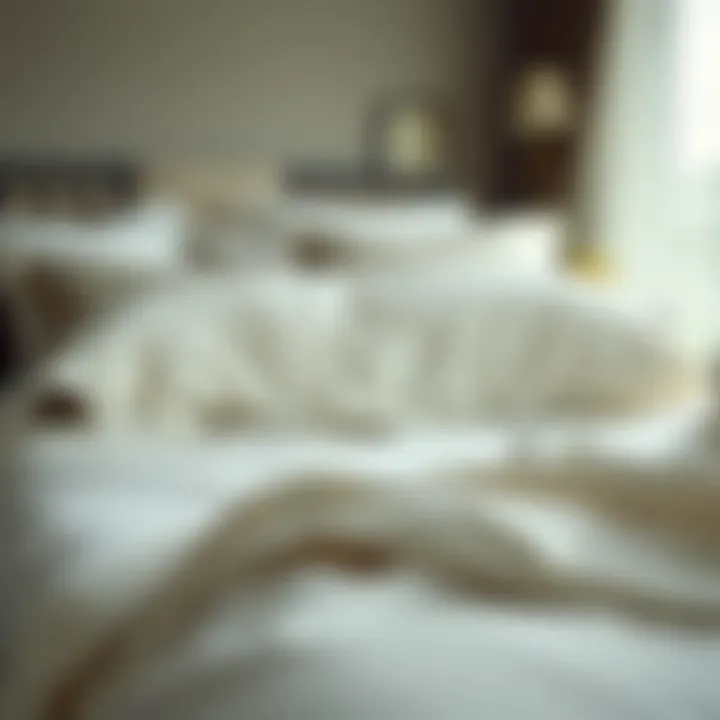 Elegant display of organic cotton king fitted sheets showcasing texture