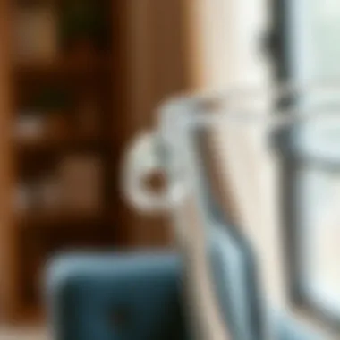 Close-up of the ergonomic handle of a plastic glass