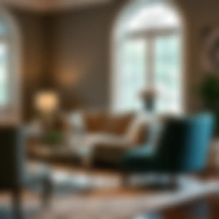 Cozy sofa paired with stylish accent chairs