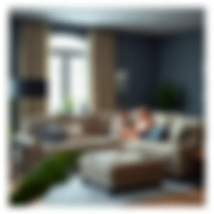 Family enjoying time on sectional couch with storage