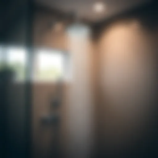 Elegant shower fixture showcasing modern design elements