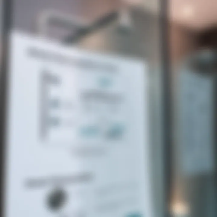 Diagram illustrating installation procedures for shower fixtures