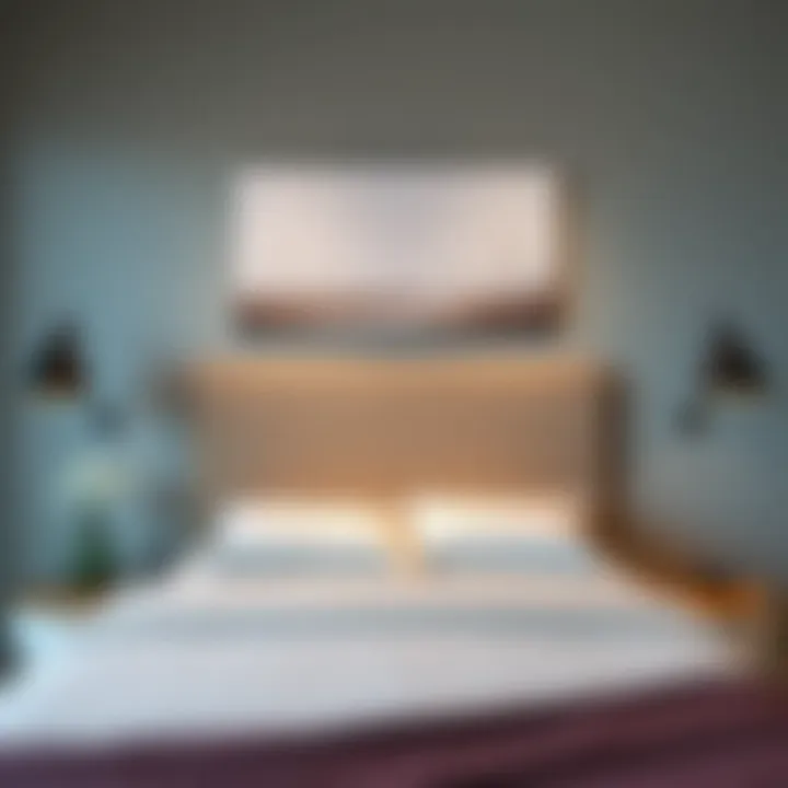 Minimalist headboard design complementing modern decor