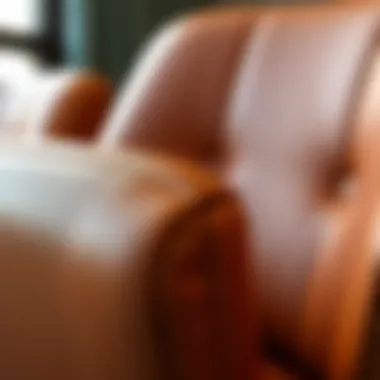 Close-up of high-quality leather texture