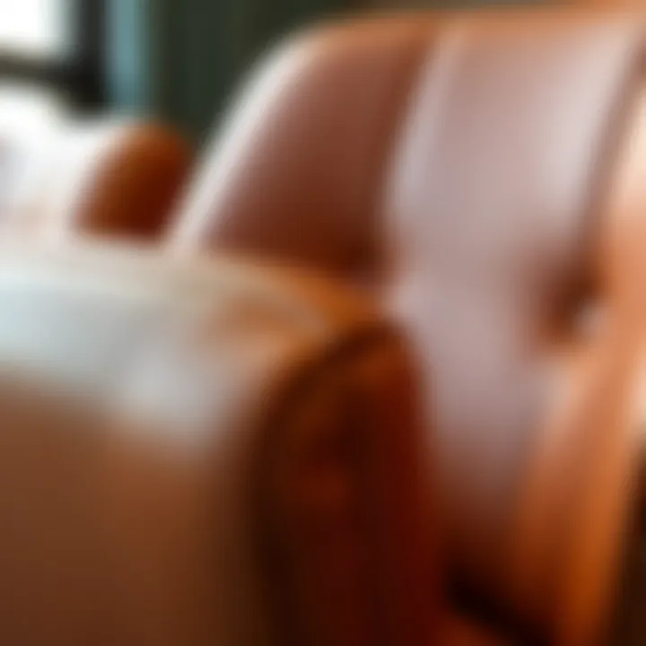 Close-up of high-quality leather texture